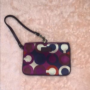 Purple Coach Wristlet